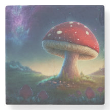 Spacey Amanita Muscaria Stone Untersetzer