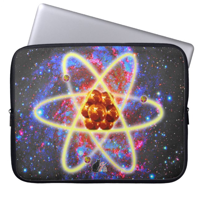 Spacey Atomic Laptopschutzhülle (Vorderseite)