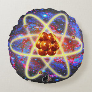 Spacey Atomround Pillow Rundes Kissen