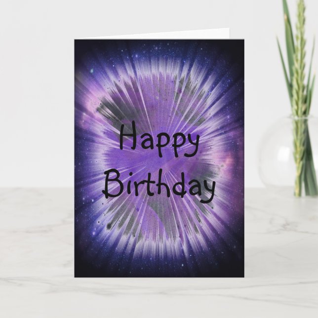 Spacey Birthday Card Karte (Vorderseite)