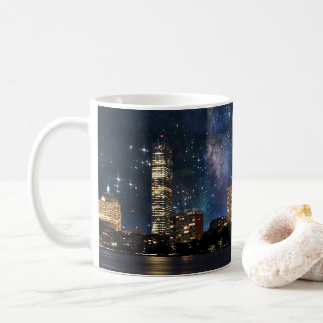 Spacey Boston Kaffeetasse (Mit Donut)