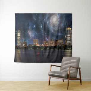 Spacey Boston Wandteppich