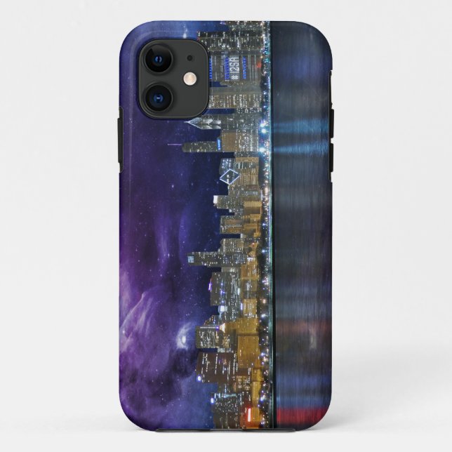 Spacey Chicago Skyline Case-Mate iPhone Hülle (Rückseite)