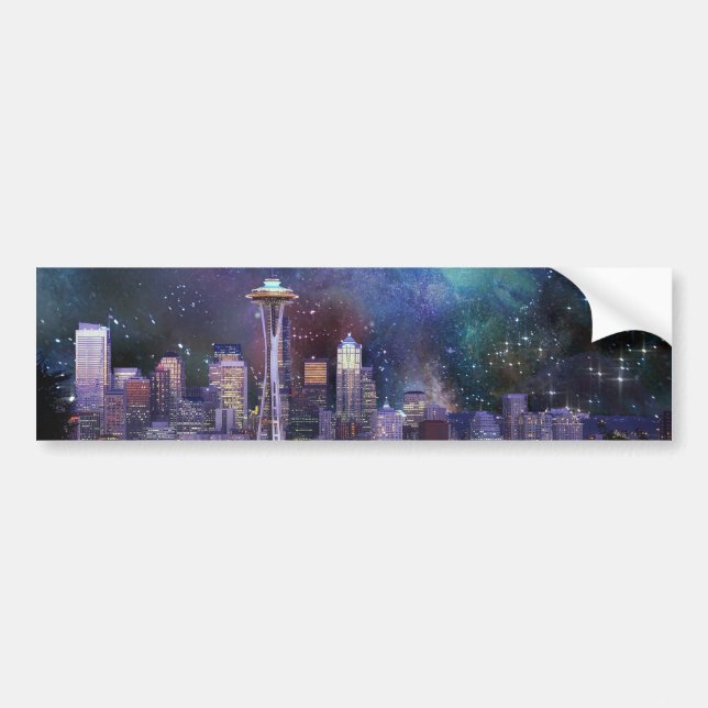 Spacey Seattle Autoaufkleber (Vorne)