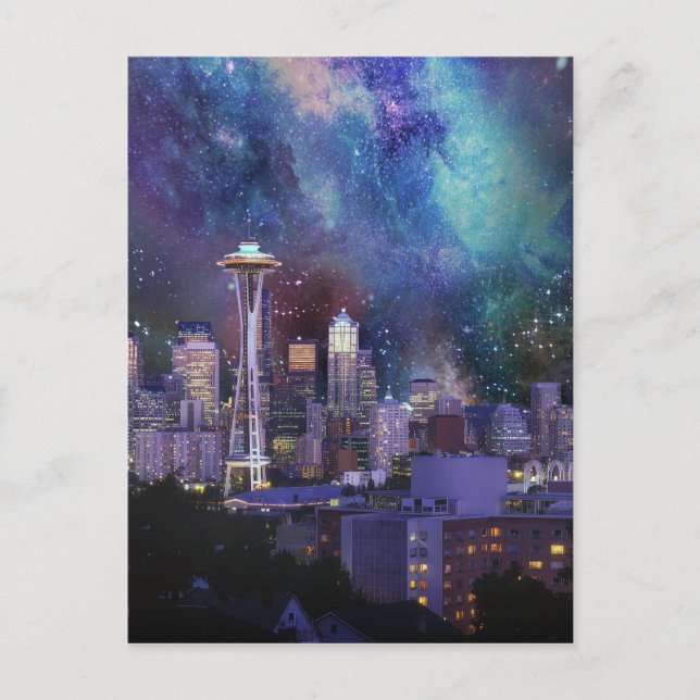 Spacey Seattle Postkarte (Vorderseite)