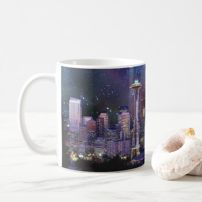 Spacey Seattle Tasse (Mit Donut)