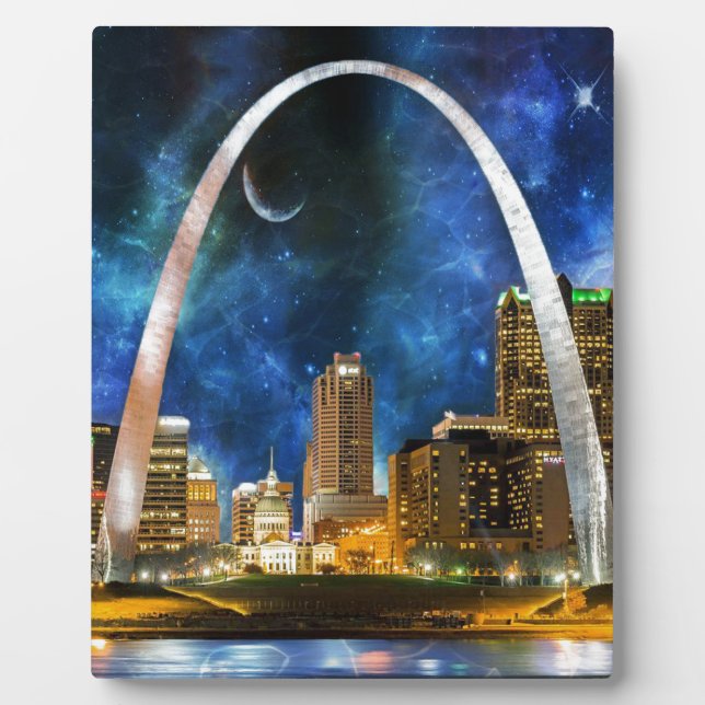 Spacey St. Louis Skyline Fotoplatte (Vorderseite)