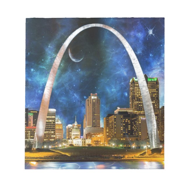 Spacey St. Louis Skyline Notizblock (Vorderseite)