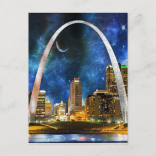 Spacey St. Louis Skyline Postkarte