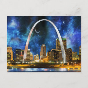 Spacey St. Louis Skyline Postkarte