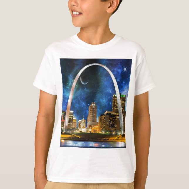 Spacey St. Louis Skyline T-Shirt (Vorderseite)