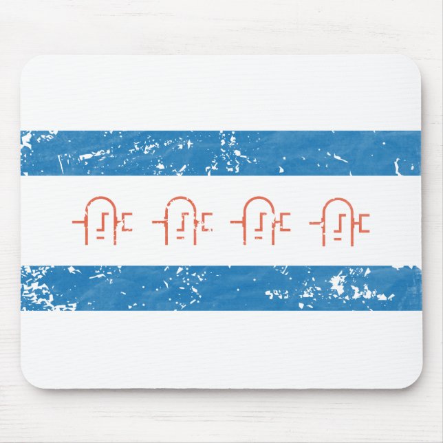 Spachtel-Stadt-Flagge Mousepad (Vorne)