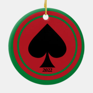 Spade Casino Keramik Ornament