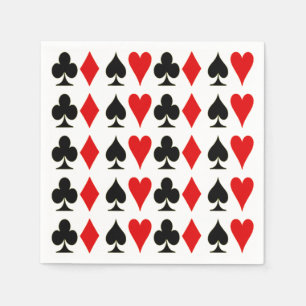 Spade, Diamond, Club, Anzüge für Herzkartentouren Serviette