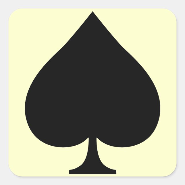 Spade Quadratischer Aufkleber (Vorderseite)