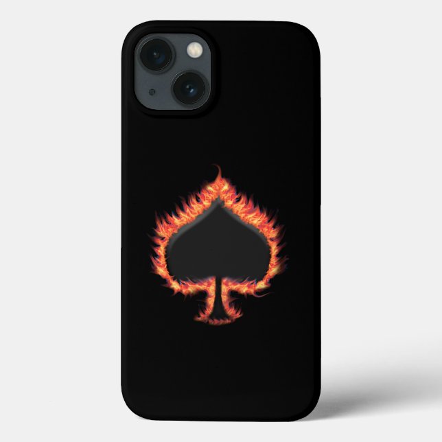 Spades Flames Case-Mate iPhone Hülle (Rückseite)