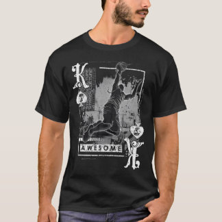 Spades King Basketball Vintager Poker Design T-Shirt