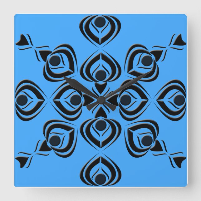 Spades Quadratische Wanduhr (Vorderseite)