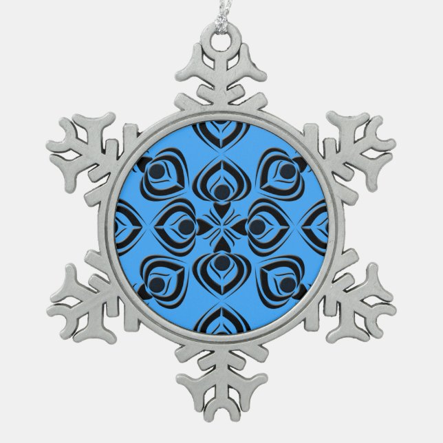 Spades Schneeflocken Zinn-Ornament (Vorderseite)