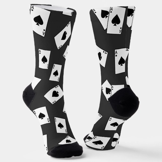 Spades Vegas Gamer Socken (Gewinkelt)