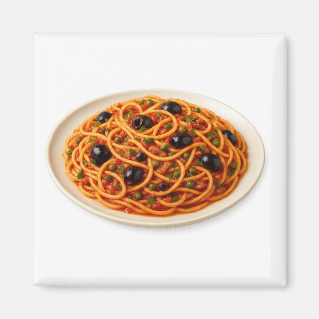 Spaghetti alla Puttanesca Magnet (Vorne)