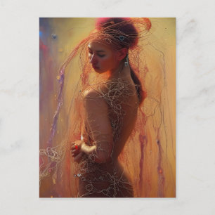 Spaghetti Bekleidungsmodell Postkarte