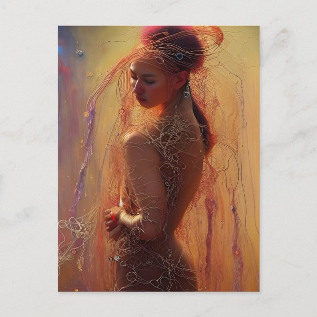 Spaghetti Bekleidungsmodell Postkarte (Vorderseite)