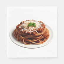 Spaghetti Bolognese mit Käse und Basilikum-Blätter