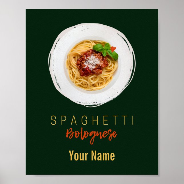 Spaghetti bolognese Nudeln Gourmet Koch Poster