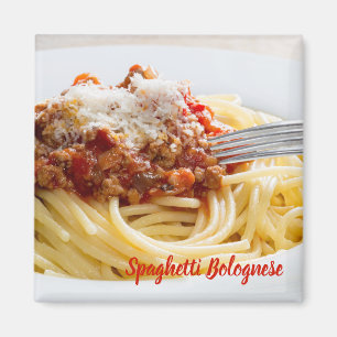 Spaghetti Bolognese Sauce Pasta mit Parmesan Magnet