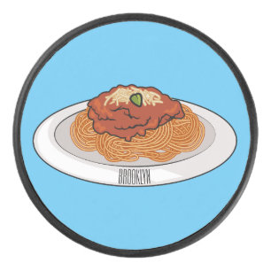 Spaghetti-Cartoon-Abbildung Eishockey Puck