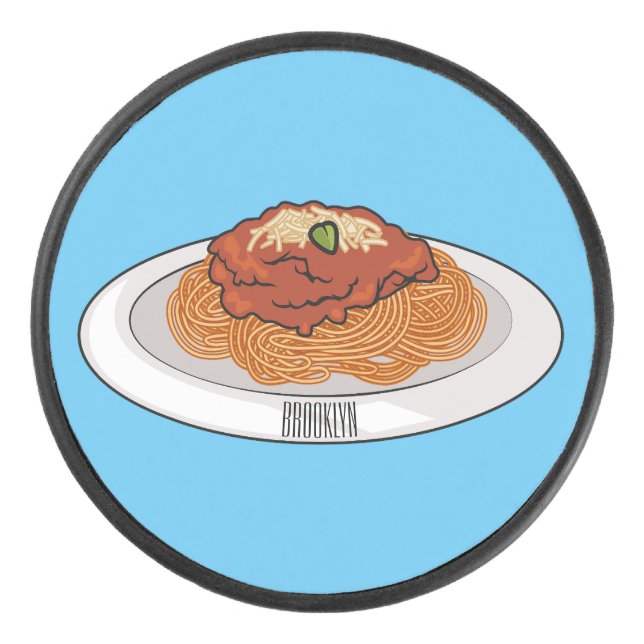 Spaghetti-Cartoon-Abbildung Eishockey Puck (Vorderseite)