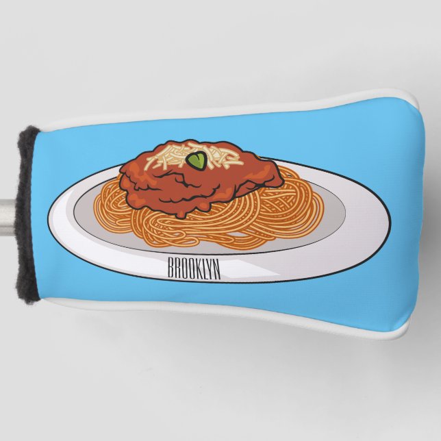 Spaghetti-Cartoon-Abbildung Golf Headcover (Vorderseite)