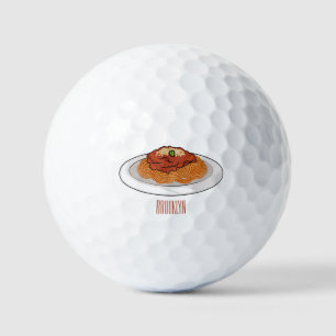 Spaghetti-Cartoon-Abbildung Golfball