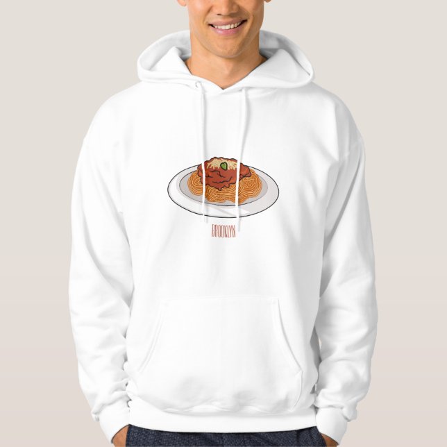 Spaghetti-Cartoon-Abbildung Hoodie (Vorderseite)