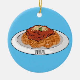Spaghetti-Cartoon-Abbildung Keramik Ornament