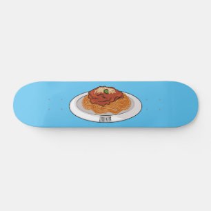 Spaghetti-Cartoon-Abbildung Skateboard