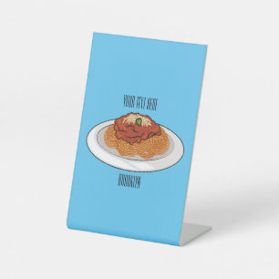 Spaghetti-Cartoon-Abbildung Sockelschild