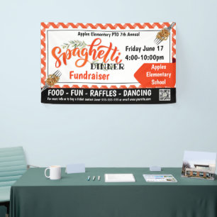 Spaghetti Dinner Fundraiser PTO PTA Kirche Banner