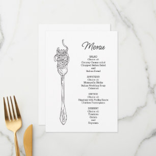 Spaghetti Dinner Menükarte