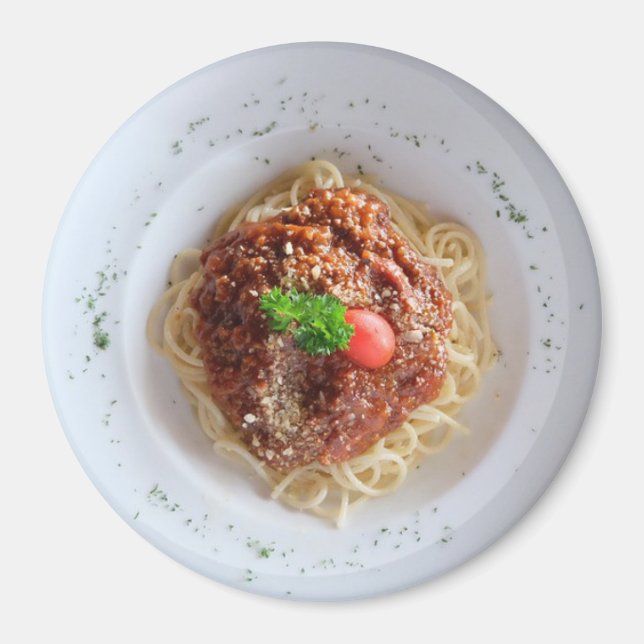 Spaghetti Dinner Plata Kühlschrank Magnet (Vorne)