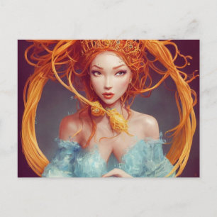 Spaghetti Goddess Postkarte