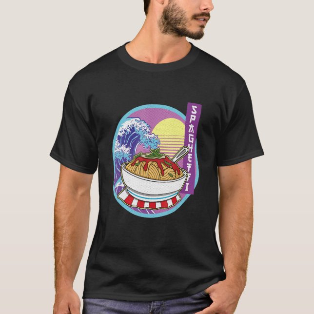 Spaghetti Italienisch Food Cuisine Noodles Vacat T-Shirt (Vorderseite)