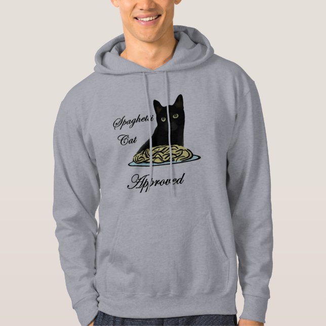 Spaghetti-Katze genehmigt Hoodie (Vorderseite)