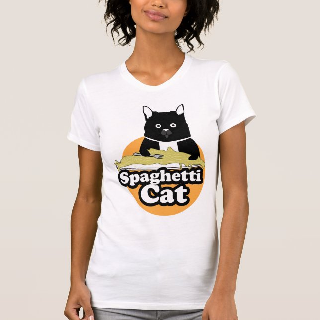 Spaghetti-Katze T-Shirt (Vorderseite)