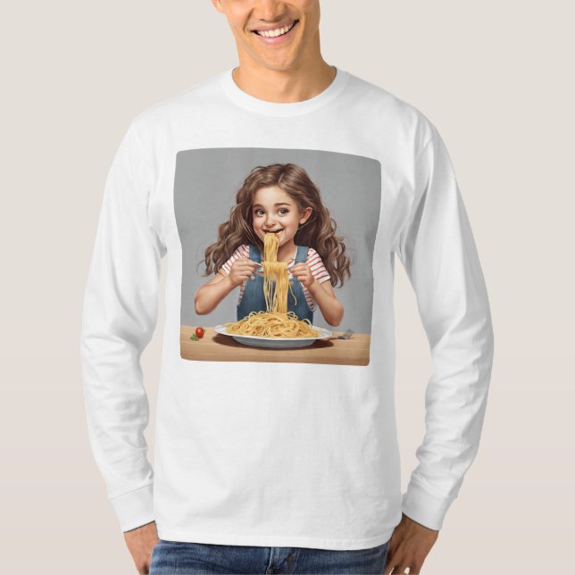 Spaghetti-Mädchen T-Shirt (Vorderseite)