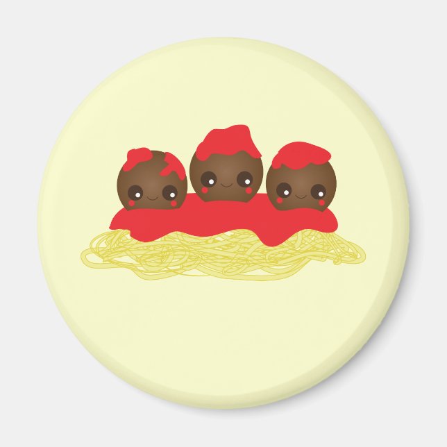Spaghetti & Meatballs Magnet (Vorne)