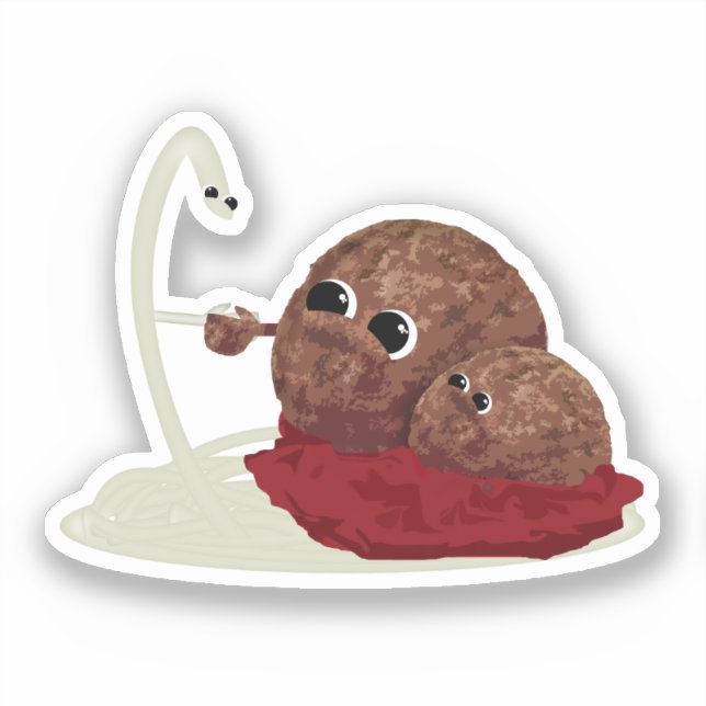 Spaghetti Meet Balls Aufkleber (Vorderseite)