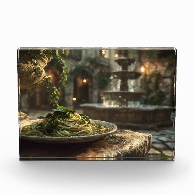 Spaghetti mit Broccoli Rabe Fotoblock (Vorderseite)