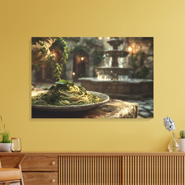 Spaghetti mit Broccoli Rabe Leinwanddruck (Insitu (Wohnzimmer))